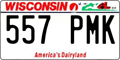 WI license plate 557PMK
