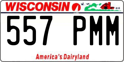 WI license plate 557PMM