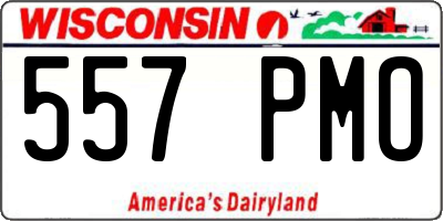 WI license plate 557PMO