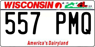 WI license plate 557PMQ