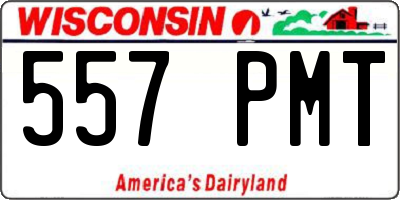 WI license plate 557PMT