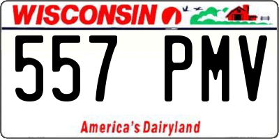 WI license plate 557PMV