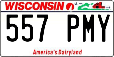 WI license plate 557PMY