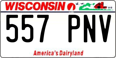 WI license plate 557PNV