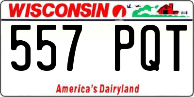WI license plate 557PQT