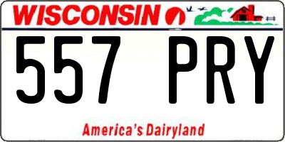 WI license plate 557PRY