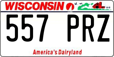 WI license plate 557PRZ