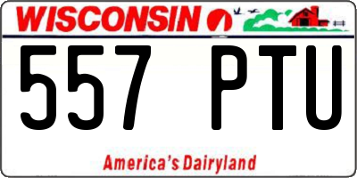 WI license plate 557PTU