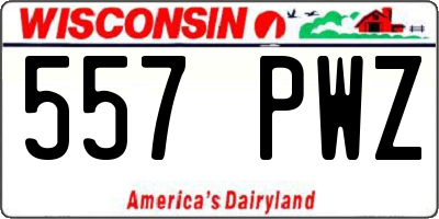 WI license plate 557PWZ