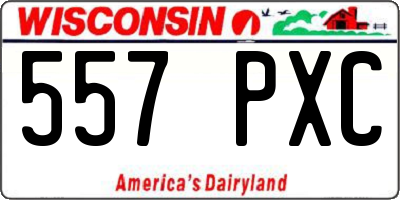 WI license plate 557PXC