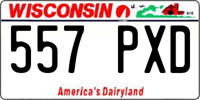 WI license plate 557PXD