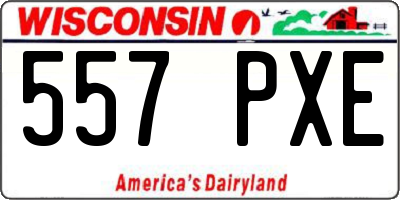WI license plate 557PXE