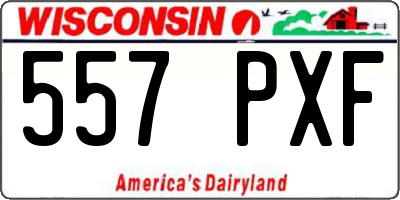 WI license plate 557PXF
