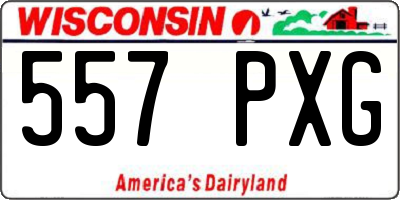 WI license plate 557PXG