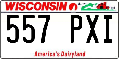 WI license plate 557PXI