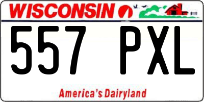 WI license plate 557PXL