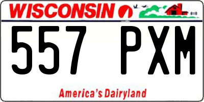 WI license plate 557PXM