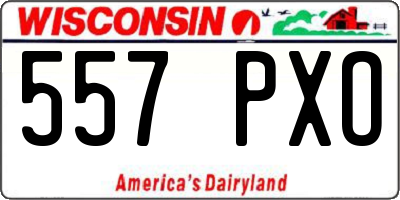 WI license plate 557PXO