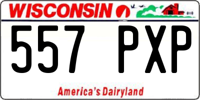 WI license plate 557PXP