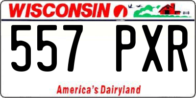 WI license plate 557PXR