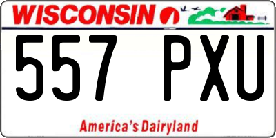 WI license plate 557PXU