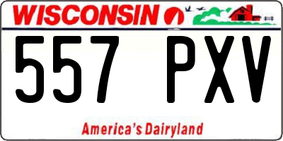 WI license plate 557PXV