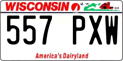 WI license plate 557PXW