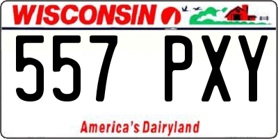 WI license plate 557PXY