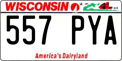 WI license plate 557PYA
