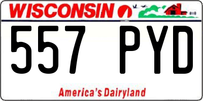 WI license plate 557PYD