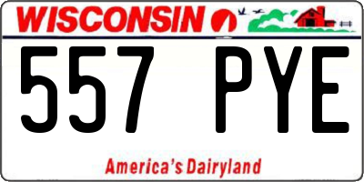 WI license plate 557PYE