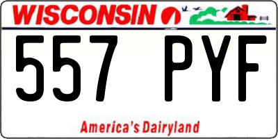 WI license plate 557PYF