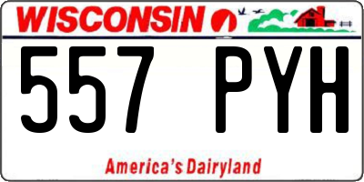 WI license plate 557PYH