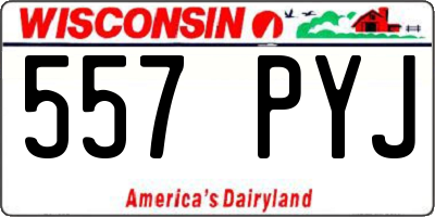 WI license plate 557PYJ