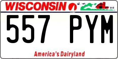 WI license plate 557PYM