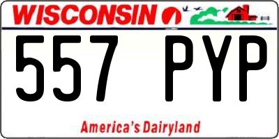 WI license plate 557PYP