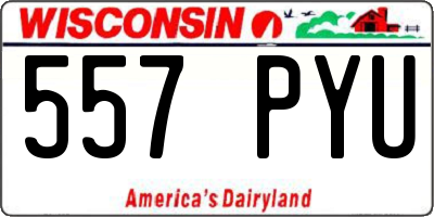 WI license plate 557PYU