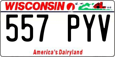 WI license plate 557PYV