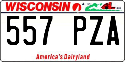 WI license plate 557PZA
