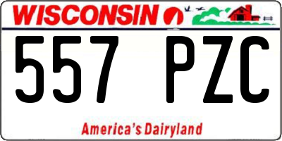 WI license plate 557PZC
