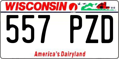 WI license plate 557PZD
