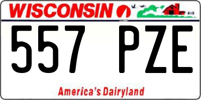WI license plate 557PZE