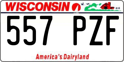 WI license plate 557PZF