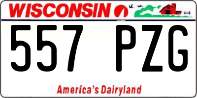 WI license plate 557PZG