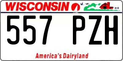 WI license plate 557PZH