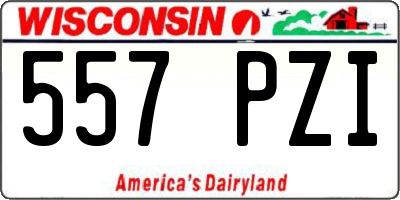 WI license plate 557PZI