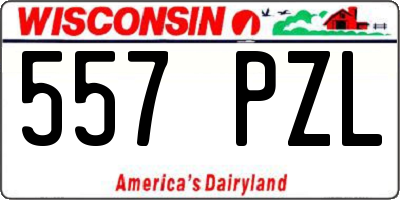 WI license plate 557PZL
