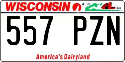 WI license plate 557PZN