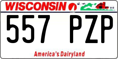 WI license plate 557PZP