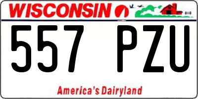 WI license plate 557PZU